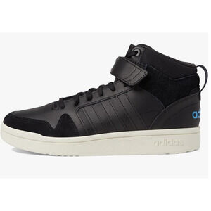 adidas Men's Postmove Mid Basketball Shoe, Black/Black/Pulse Blue, 9.5